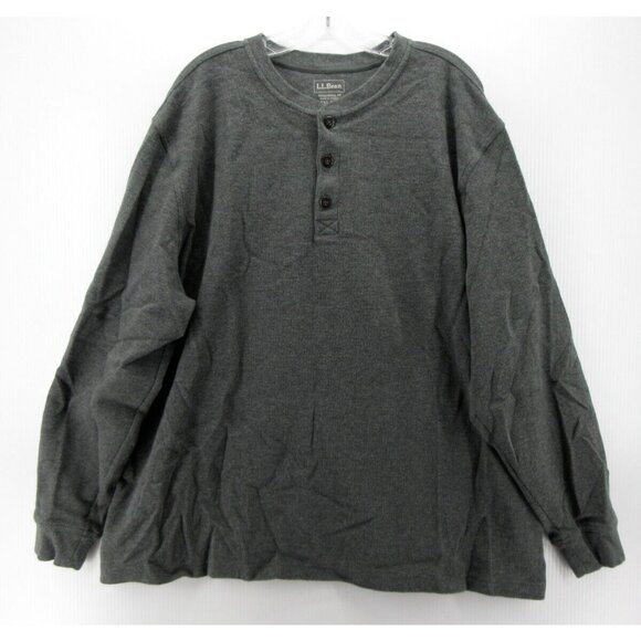 LL Bean Shirt XXL Henley Pullover T Tee Thermal Traditional Fit 2XL - Picture 1 of 10